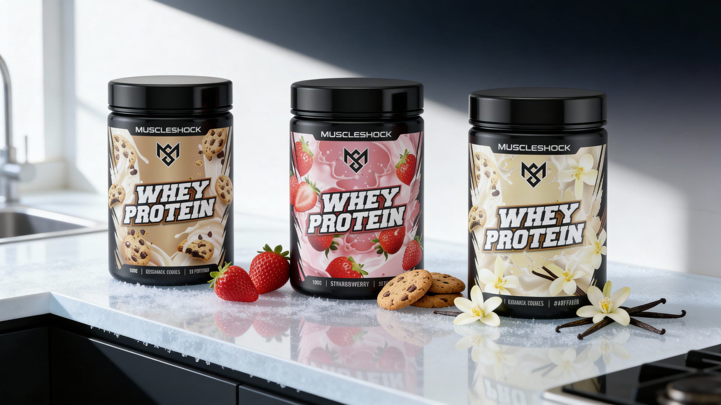 Creatin Pulver von Muscleshock für Muskelkraft und Leistung