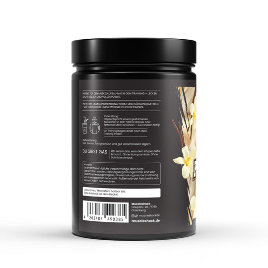 Whey Protein Pulver von Muscleshock für Sport und Fitness