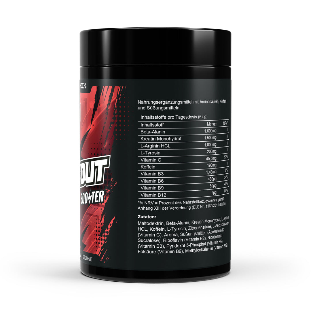 Pre Workout Booster von Muscleshock für mehr Trainingsfokus