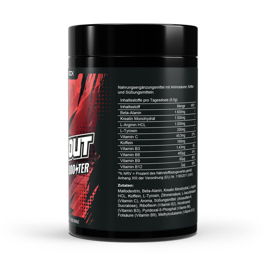 Pre Workout Booster von Muscleshock für mehr Trainingsfokus