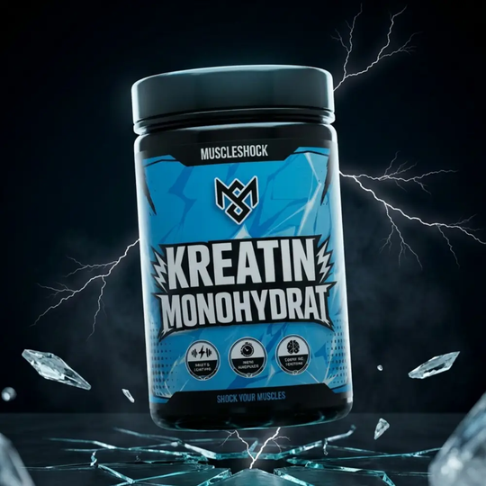 Muscleshock Pure Kreatin Monohydrat Pulver, 500 g Dose mit 166 Portionen