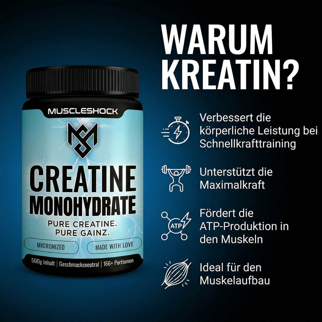 Creatin Monohydrat Pulver für Muskelaufbau und Kraftsteigerung