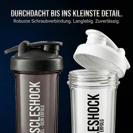 Protein Shaker weiß, auslaufsicher und klumpenfrei für das Training