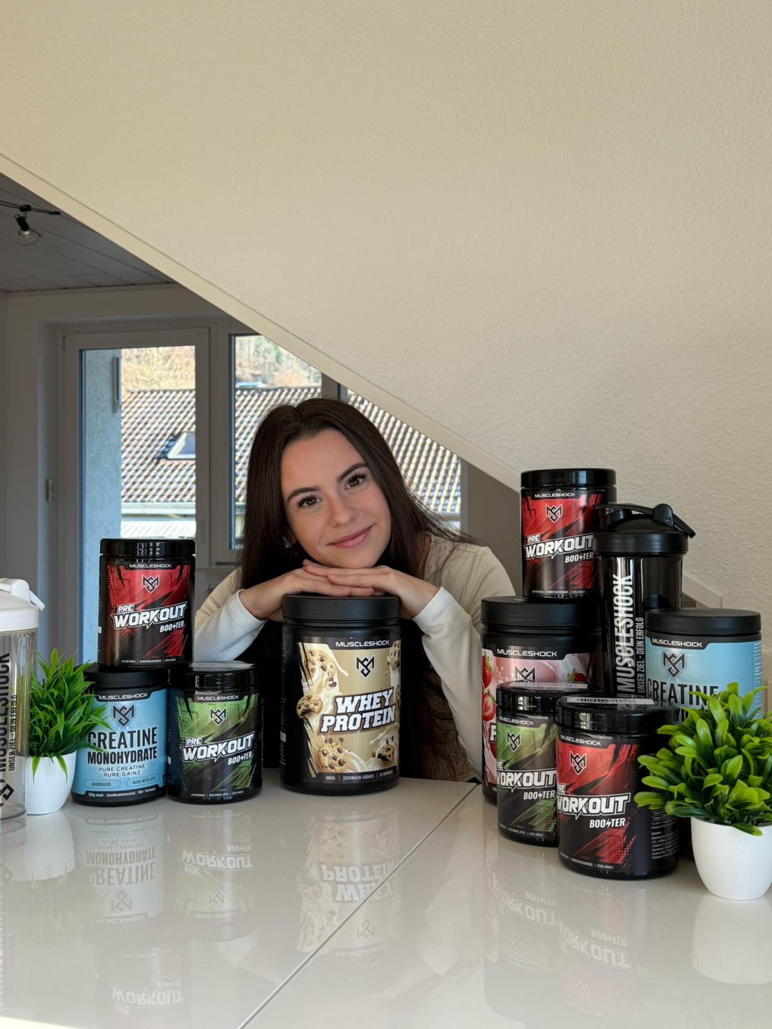 Proteinshake mit Whey Protein von Muscleshock nach dem Training