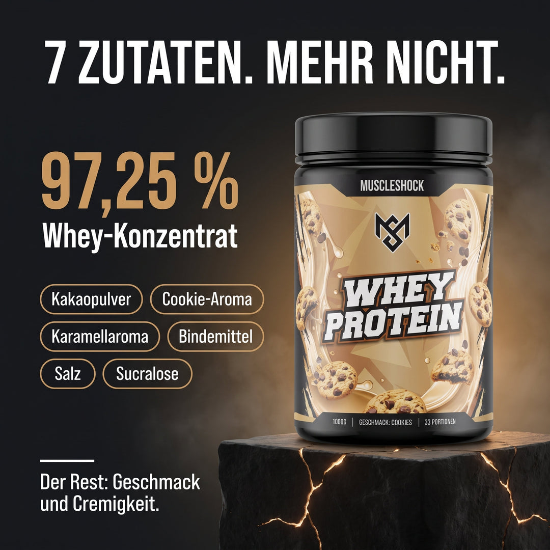 Whey Protein Cookies – nur 7 Zutaten, Hauptzutat Whey-Konzentrat