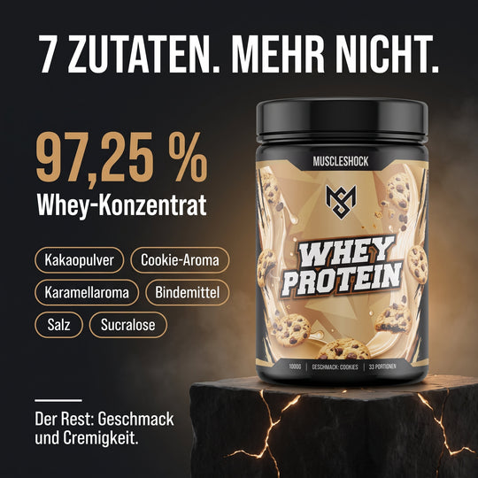 Whey Protein Cookies – nur 7 Zutaten, Hauptzutat Whey-Konzentrat